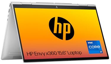 HP Envy x360 15.6 2in1 Laptop | Intel Core i7-1355U | 16GB RAM | 512GB SDD | NVIDIA GeForce RTX 3050 | Up to 13hrs Battery | FHD OLED Touchscreen | Win 11 |Backlit KB| Natural Silver | 15-fe0008sa