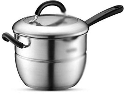 OQHAIR Steamer Household Stainless Steel Steamer Soup kitchen u Milk kitchen u Multi-purpose kitchen u Induction Cooker Universal Double Bottom Steamer