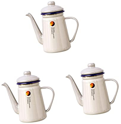 Vintage Jar Retro Pour-Over Esmalte Decorativo Fabricante Hogar Restaurante Leche Servir Hervidor Contenedor Comida Salsa Uso Tetera Estilo grande Mango Botella Agua Espuma Hogar Jarra ( Color : Assor