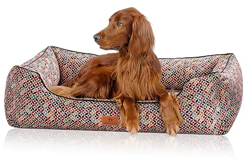 Knuffelwuff Orthopädisches Hundebett Marrakesch XXL 120 x 85cm - Abnehmbarer Bezug - waschbar - für große, mittelgroße und kleine Hunde