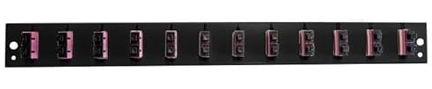 EFB-Elektronik Bestückte Frontblende mit 12 x LC Duplex Kupplung OM4 Schwarz (SB-FP-S-12SC-S-OM4) Marke