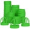 LVNRIDS 100 pièces Bracelets en silicone pour Adultes, 8 inch Bracelets en caoutchouc élastique pour le sport Cadeaux en vrac les fournitures pour enseignants Décorations de fête vert