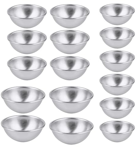 NyxSeat 16 kleine halbrunde Kuchenformen, Schnee-Meiniang-Formen, Badekugelformen, handgefertigte Kuchenwerkzeuge zum Selbermachen, Kuchen- und Seifenherstellungsformen.