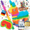 Pinata Party-Dekoration zum Befüllen mit Süßigkeiten für Kinder-Geburtstag Hochzeit Party Feiern (Esel + Stab & Augenmaske)