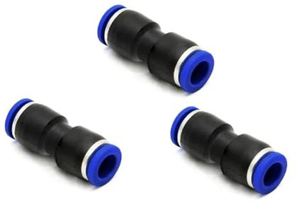 10 pièces Air pneumatique 4mm 6mm 8mm 10mm 12mm OD tuyau Tube une touche pousser dans les raccords de gaz droits raccords rapides en plastique raccord(Color:PG16-12)