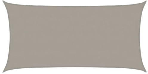 vidaXL Vela Parasole 160 g/m² Rettangolare Grigio Chiaro 4x7 m in HDPE, Vela ombreggiante, Ombra da Patio, tettoia ombreggiante, Vela da Giardino