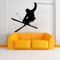 Wandaufkleber Skifahren Wandtattoo Skifahrer Kunst Aufkleber Wand Fenster Dekoration Wandbilder, schwarz, 56x81cm