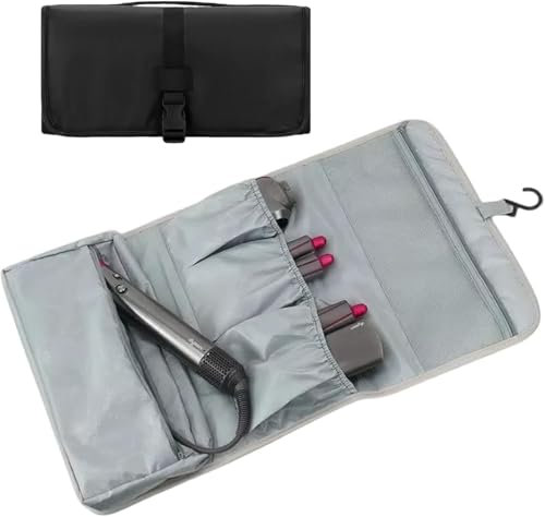 Charinor Reisetasche für Dyson Airwrap, Tasche Aufbewahrung aus PU Leder(Schwarz)