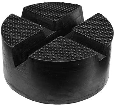 VZU Universal Car X-Slot Jack Pad with Rubber Frame Rail Adapter - 10x4.5cm Pinch Weld Side Lifting Support Disk for Floor