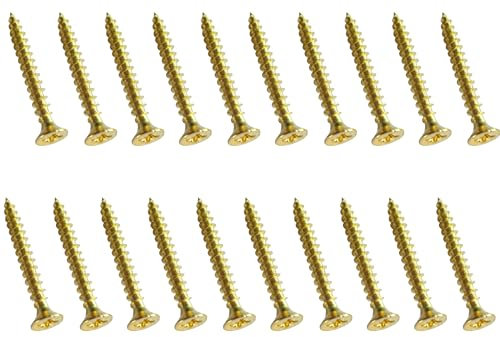 M4 x 30mm Door Hinge Brass Screws Replacement (Pack of 20)