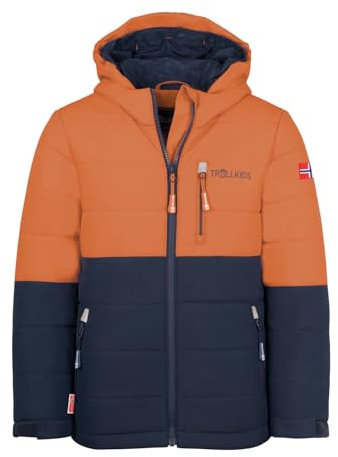 Trollkids Hemsedal XT Ski- und Winterjacke, Mitternachtsblau/Zimt, Größe 152