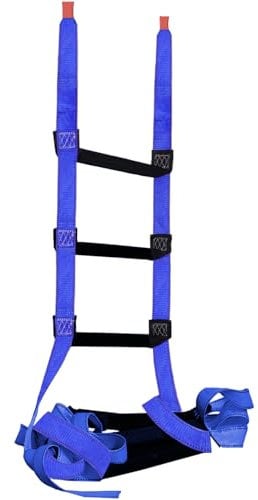 CRAYZA Fire Escape Ladder, 16.5 Feet Portable Safety Rope Ladder with 2 Hooks for 2-3 Story Homes, Multi-use for Kids and Adults