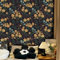 Selbstklebende Tapete Elegante Gelbe Blume Strukturtapete Wandtattoo Schlafzimmer Tapete Selbstklebend Vliestapete Wallpaper for Living Room Tapeten Leicht zu Entfernen Wandschutzfolie 38.6x100.6cm