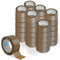 SIMPLETEK - 36 X Rotolo Nastro Adesivo Silent Silenzioso Marrone Avana Imballo Pacchi Trasloco No-Rumore 132 metri x 50 mm (36 pezzi)
