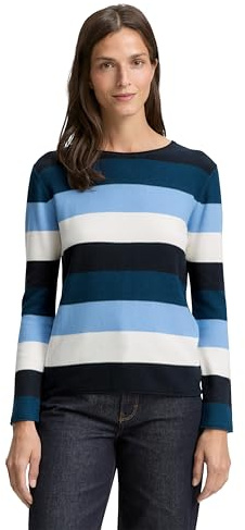 Tom Tailor Damen Strickpullover mit Rundhals