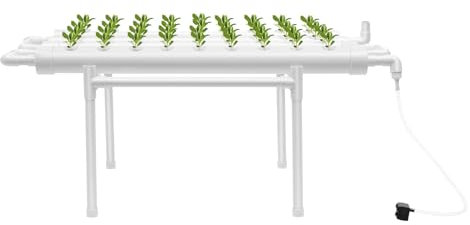 Sistema idroponico, sistema di coltivazione idroponico, 1 strato, 36 fori, kit per la coltivazione di piante senza terra, con tubo idroponico in PVC, per casa, giardino, orto