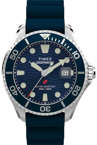 Timex Herren Analog Quarz Armbanduhr Deep Water Meridian, Herrenuhr