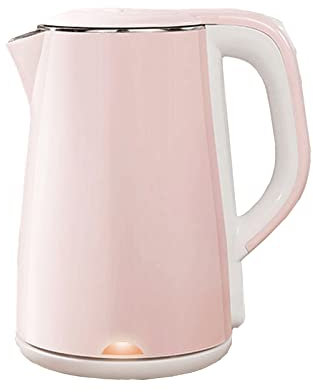 HNVBDOPAE Bollitore Elettrico, Bollitore in Acciaio Inox con Ebollizirapida e Asciugatura Rapida, Maniglia a Contattodo, 1,8 L, 1,5 Kw/Rosa/Rosa
