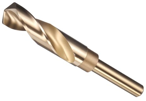 METALLIXITY Drill Bit 20mm, 1/2 Reduced Shank Round M2 HSS 135° | High Speed Steel Bits 135-Degree Point Angle for Drilling Metal and Steel DIY Projects Gold
