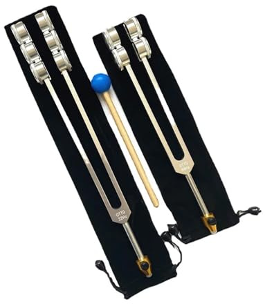 32Hz 64Hz Tuning Forks Aluminum Alloy Special Frequency Tuning Fork Diapasons Therapy Sound Healing Tools Percussion Instruments(32Hz and 64Hz)