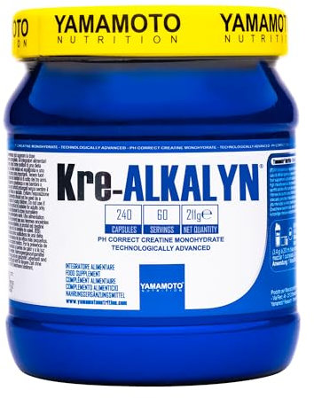 YAMAMOTO NUTRITION Kre-ALKALYN 240 Capsules, 3000mg de Monohydrate de Créatine au pH Correct