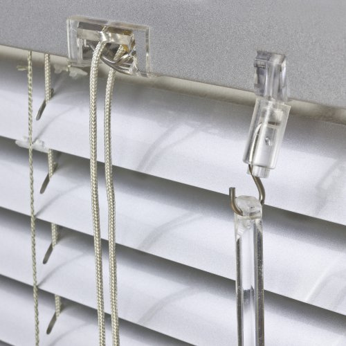 Alu Jalousie Silber - Breite 40 bis 240 cm - Höhe 130/160 / 220 cm - Tür Fenster Rollo Jalousette Aluminium Fensterjalousie Lamellen Metall (220 x 160 cm)
