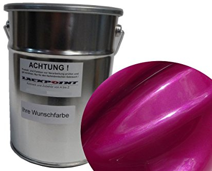 Lackpoint 1 Liter Spritzfertigen Basislack Candy Pink 2 Metallic Autolack Neu