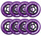 Rollerex VXT500 Inline-Skate-Rollen (8er-Pack) (verschiedene Größen und Farben erhältlich) (Königsviolett, 72 mm) – für drinnen und draußen – für Rollerblatt-Räder geeignet