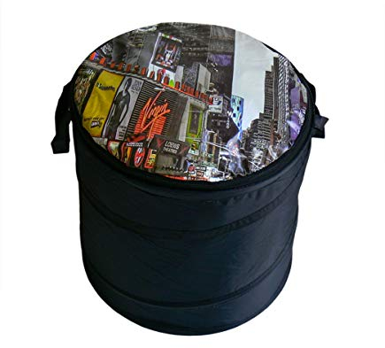 10 x Wäschetonne New York faltbar mit Deckel Wäschesammler Times Square