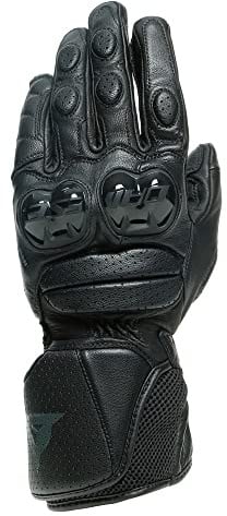Dainese - Impeto Gloves, Langer Motorradhandschuh, Lederhandschuh, TPU Knöchelprotektoren, Motorradhandschuhe Für Männer, Schwarz/Schwarz, S