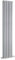 Milano Aruba - Silver Grey Vertical Double Oval Panel Radiator - 1800mm x 354mm