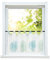 ESLIR Scheibengardine modern Bistrogardine Küche Gardinen Transparent Vorhänge mit Schlaufen Kurzgardine Voile Kreis Muster Grün HxB 60x140cm 1 Stück