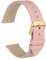WOCCI 14mm Bracelet de Montre élégant pour Femme avec Boucle en Or (Rose Clair)