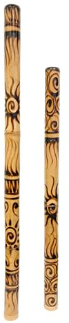Bamboo Didgeridoo Burnt Style Design - Handmade Musical Instrument Aboriginal Wind - 120 cm
