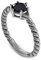 CaratYogi 925 Sterlingsilber-Antike-Ring natürlicher schwarzen Onyx Astrologie Edelstein-Verlobungsring Frauen in Größe: 62