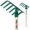 KOTARBAU® Mini Râteau de Jardin en Acier avec 6 Dents Râteau avec Manche en Bois 60 cm Outils de Jardinage Accessoires de Plantation pour l'entretien de Votre Jardin