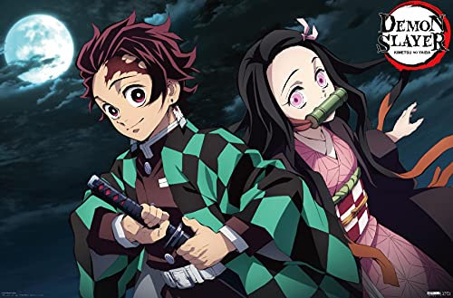 Trends International Wandposter Demon Slayer-Tanjiro & Nezuko, 56,8 x 86,4 cm, ungerahmte Version