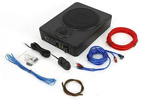 Frederimo Subwoofer Auto Set, 600W 20 Hz-150 HzAuto Lautsprecher, 8-Zoll Ultradünner Radio Bassreflex Gehäuse Auto Subwoofer mit Kabel fur 12V-Kraftfahrzeug