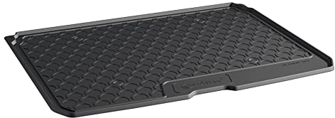 AROBA GL1125 Design Kofferraumwanne kompatibel mit Audi Q2 ab BJ. 7.2016> für variablen Ladeboden Oben Kofferraummatte passgenau erhöhter Rand schwarz