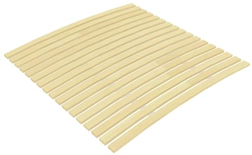 vidaXL Pappelholz Massivholz Lattenrost mit 17 Latten Zusammenklappbar Rolllattenrost Rollrost Bettrost Holzlatten Latten Rost 120x200cm