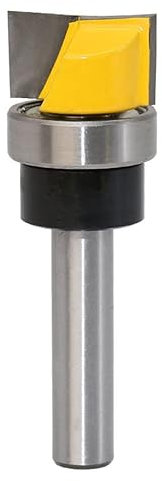 Treki Fresas para Madera de Limpieza de Fondos con Rodamiento de Vástago de 8 mm Broca de Enrutador Fresadora de Limpieza Inferior para Molduras al Ras Cepillado de Superficie Herramienta de Corte
