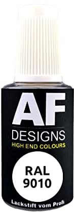 Alex Flittner Designs Lackstift RAL 9010 REINWEISS matt 20ml Reparaturstift Acryl Retuschierlack Reparaturlack Holz Metall Möbel Bad