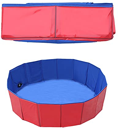 Piscina plegable para perros, piscina para perros pequeños, con válvula de drenaje de agua, diámetro de 30/50 cm (10 x 30 cm)