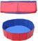 Hundepool Faltbarer Swimmingpool, Doggy Kätzchen Pool Planschbecken ​Hundebad Badewanne, PVC rutschfeste Schwimmbecken ​mit Wasserablassventil für Welpen kleine Hunde (10 * 30cm)