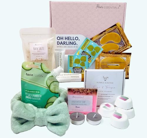 Pamper Gift Set for Women, Self Care Gift, Birthday Hamper Pamper Set for Her, Hug in a Box (11 Pcs Set, Rose)