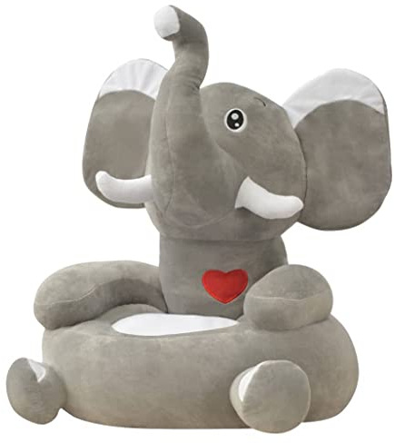 LIFTRR Möbel mit Plüsch Kinderstuhl Elefant grau