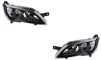 Johns, Scheinwerfer schwarz passend für Peugeot Boxer III m. LED TFL Links & Rechts Set