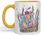 Vixar Happy Birthday Mug Cake Ceramic Coloured Mug Cup Gift Tea Coffee Christmas Office Home (G Yellow)