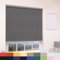 Deluxe Daylight Roller Blinds Light Filtering Premium Fabric Easy Fit Metal Brackets Bedroom Living Room Office Child Safe 160cm Length Trimmable Dark Grey 180cm