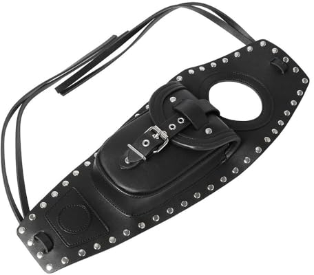 Motorrad Tank Aufkleber Schwarz Leder Motorrad Öl Kraftstoff Tank Tasche Gas Tank Pad Abdeckung Niete Für Ha&rley Davidson Sportster 883 1200 Forty Eight